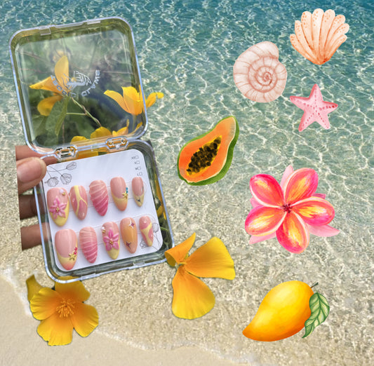 Tropical feel - Custom Press On Nails